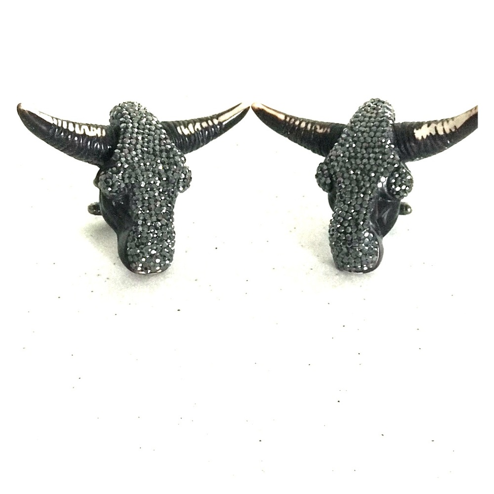 Custom Made Bulls Head cuff links.  One of a kind!